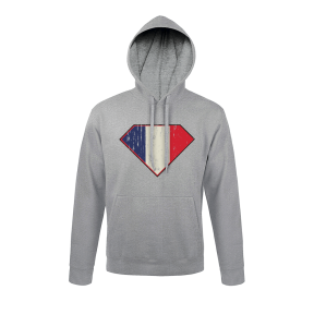 Sweat-shirt Gris chiné Superfrench - Army Design by Summit Outdoor