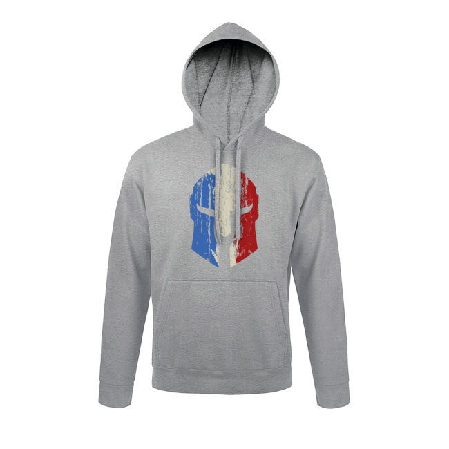 Meliertes graues Sweatshirt Spartan Tricolore - Army Design von Summit Outdoor