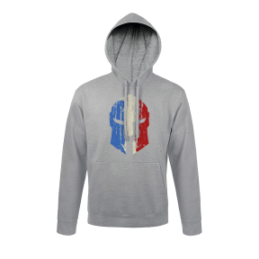 Sweat-shirt Gris chiné Spartan Tricolore - Army design by Summit Outdoor
