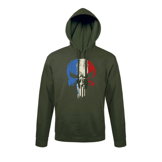 Sweat-shirt Vert Punisher Tricolore - Army Design by Summit Outdoor