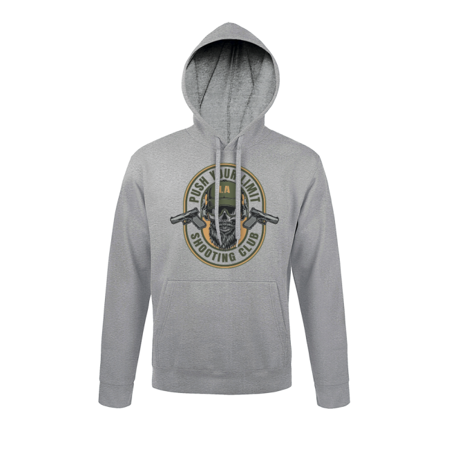 Sweat-shirt Gris chiné Push your limit - Army Design by Summit Outdoor