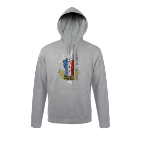 Sweat-shirt Gris chiné French power - Army Design by Summit Outdoor