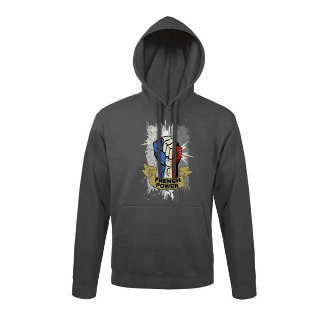 Sweat-shirt Gris Anthracite French power - Army Design by Summit Outdoor