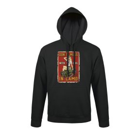 Sweatshirt Zwart Don't Mess with girl - Army Design by Summit Outdoor