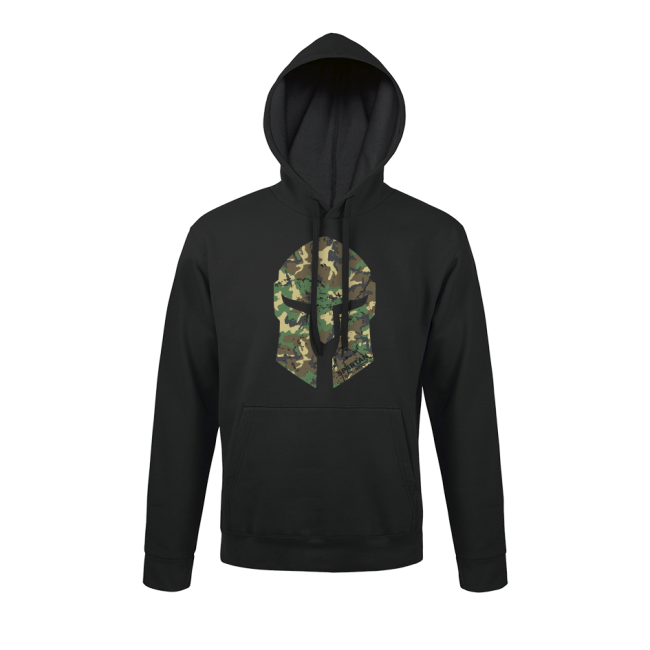Sweat-shirt Noir Spartan woodland - Army Design by Summit Outdoor