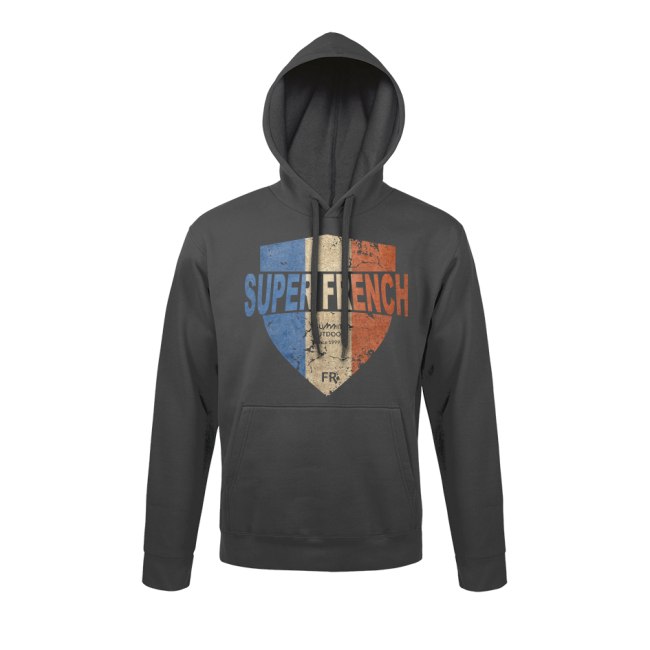 Anthrazitgrauer Pullover mit Superfrench-Abzeichen - Army Design von Summit Outdoor