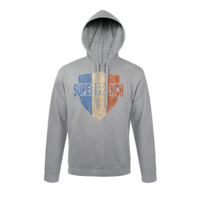 Grau meliertes Sweatshirt mit Superfrench-Abzeichen - Army Design von Summit Outdoor