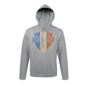 Grau meliertes Sweatshirt mit Superfrench-Abzeichen - Army Design von Summit Outdoor