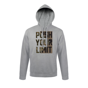 Sweat-shirt Gris chiné Push your limit modern - Army Design by Summit Outdoor