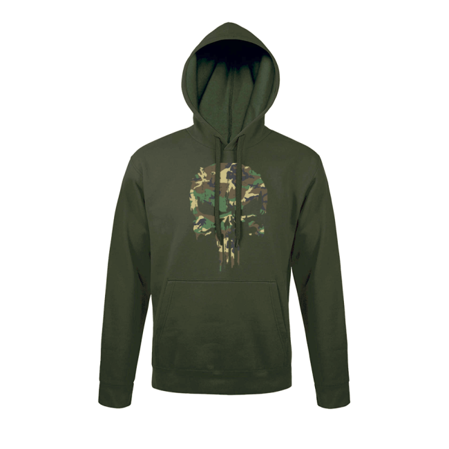 Sweat-shirt Vert Punisher woodland - Army Design by Summit Outdoor