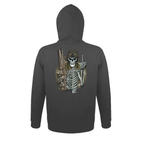 Sweat-shirt Gris Anthracite Squelette - Army Design by Summit Outdoor