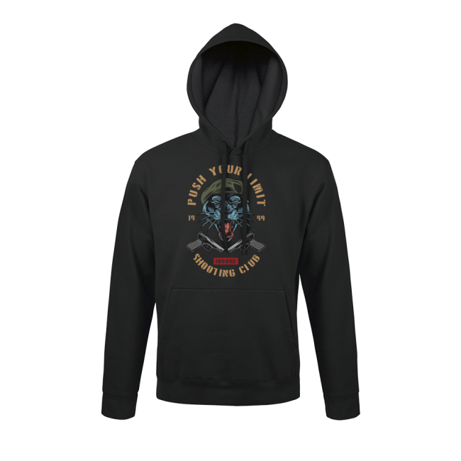 Sweat-shirt Noir Push your limit tiger - Army design by Summit Outdoor