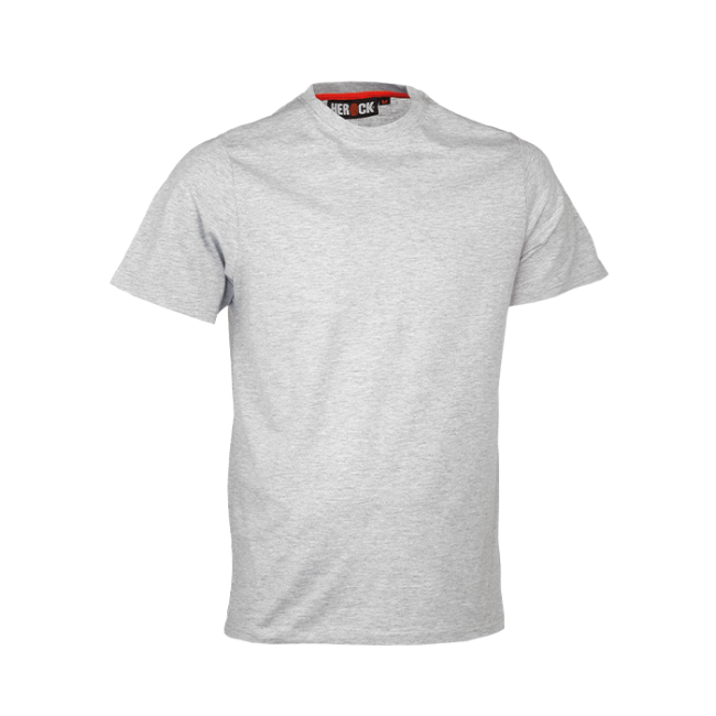 Tee-shirt manches courtes Argo gris clair chiné - Herock