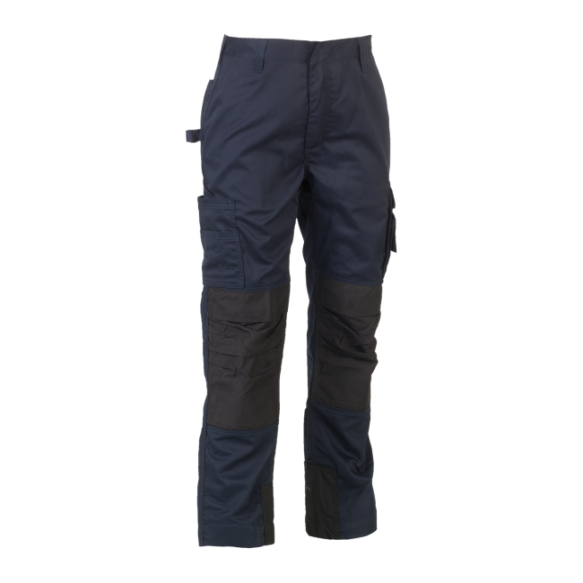 Pantalon de travail déperlant Titan bleu marine et noir - Herock