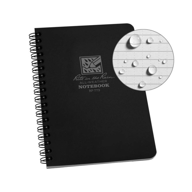 Notizbuch 11,7 x 17,7 Schwarz - Rite in the Rain