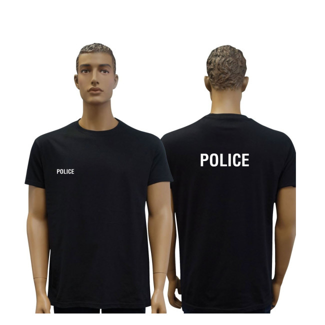 Bedrukt T-shirt Politie Zwart - Patrol