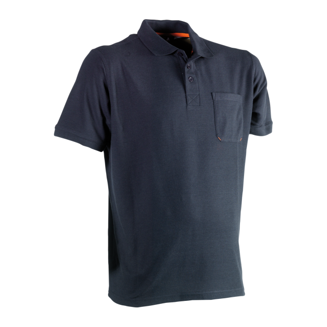Polo de travail manches courtes Leo Bleu Marine - Herock