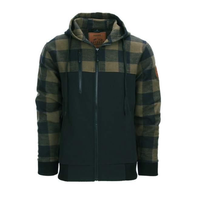 Lumbershell jas Zwart/Olijf - Van Os