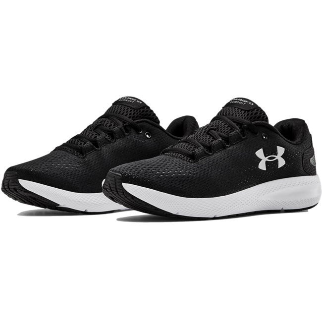 Under Armour dames hardloopschoenen Charged Pursuit 2 zwart en wit