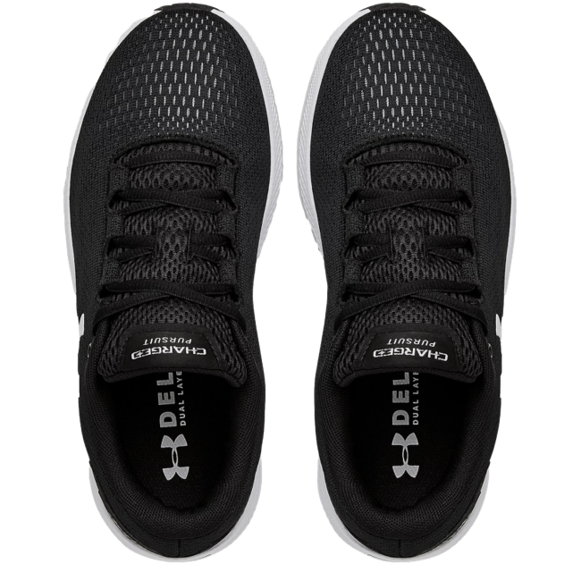 UA Damen-Laufschuhe Charged Pursuit 2 schwarz und weiß - Under Armour