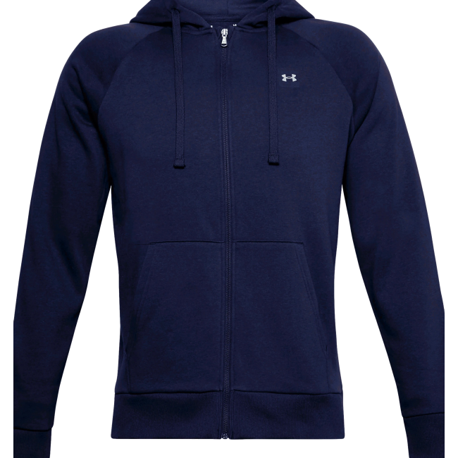 Bluza z kapturem UA Rival Fleece rozpinana granatowa - Under Armour