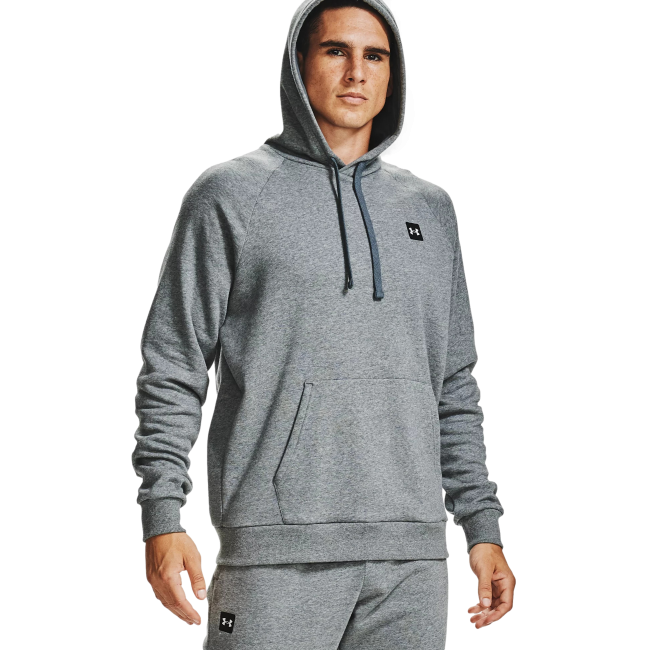 UA Rival Fleece Kapuzenpullover in grau meliert - Under Armour