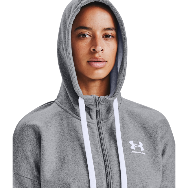 Hoodie Rival Fleece Full Zip Grijs - Under Armour