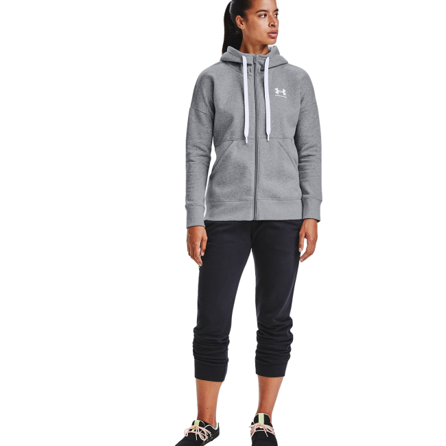Bluza z kapturem Rival Fleece Full Zip Szara - Under Armour