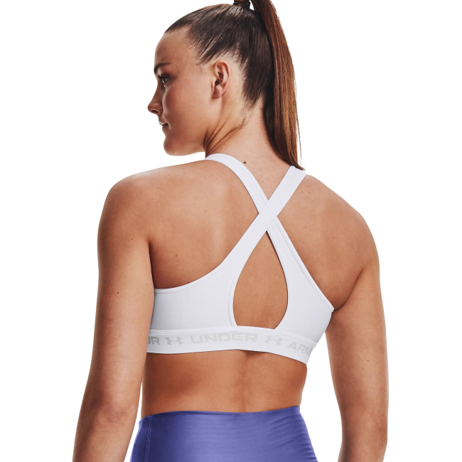 Brassière UA Crossback mid blanc - UNDER ARMOUR