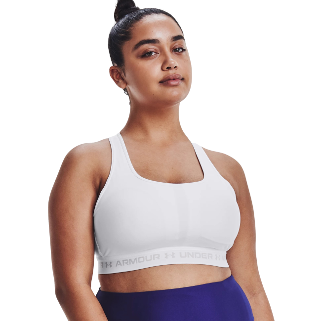 Brassière UA Crossback mid blanc - UNDER ARMOUR