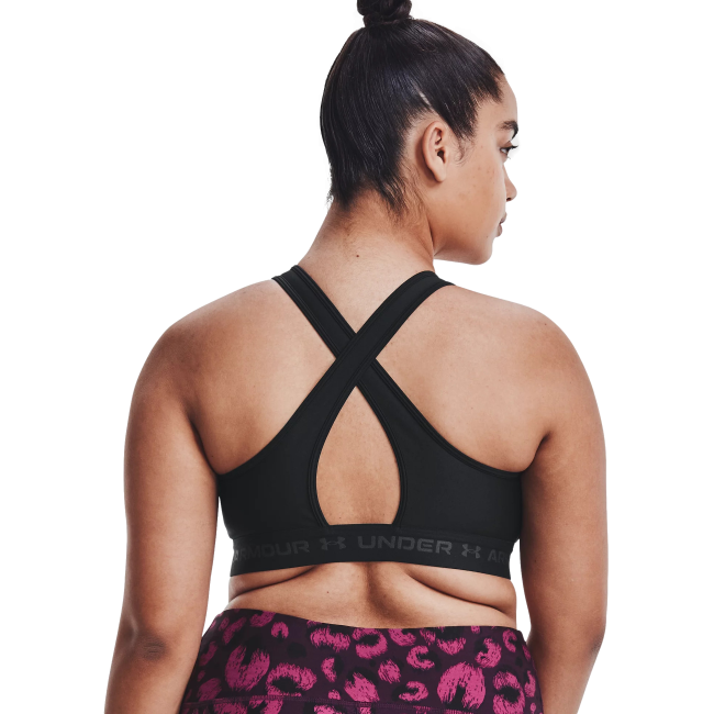 Beha UA Crossback mid zwart - UNDER ARMOUR