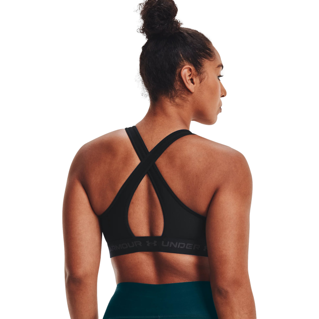 Brassière UA Crossback mid noir - UNDER ARMOUR