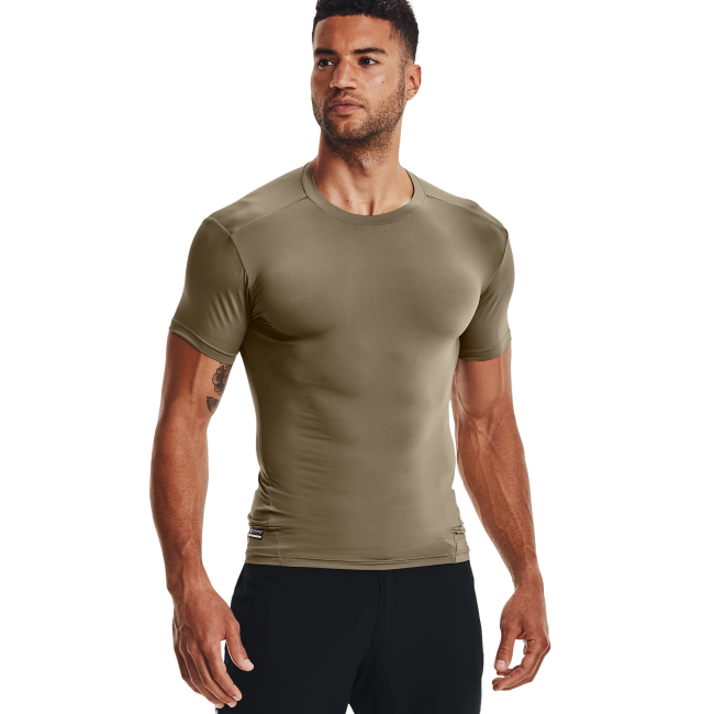 UA TAC HG COMP T-Shirt für Herren TAN - Under Armour