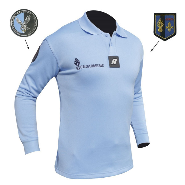 Poloshirt Blau Gendarmerie Herren