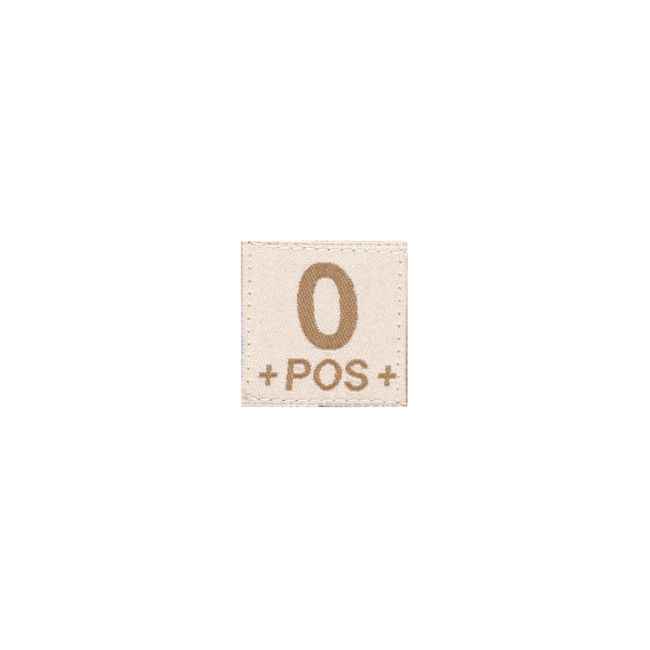 0 Pos Bloodgroup Patch Desert - Clawgear