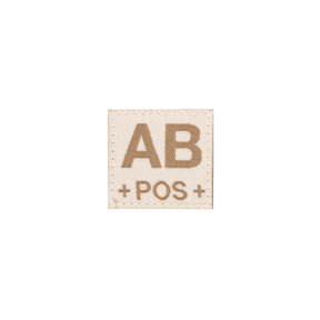 AB Pos Bloedgroep Patch Woestijn - Clawgear
