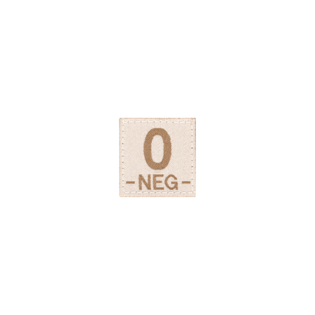 0 Neg Bloedgroep Patch Woestijn - Clawgear