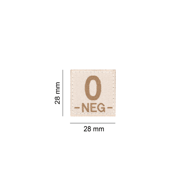 0 Neg Bloedgroep Patch Woestijn - Clawgear