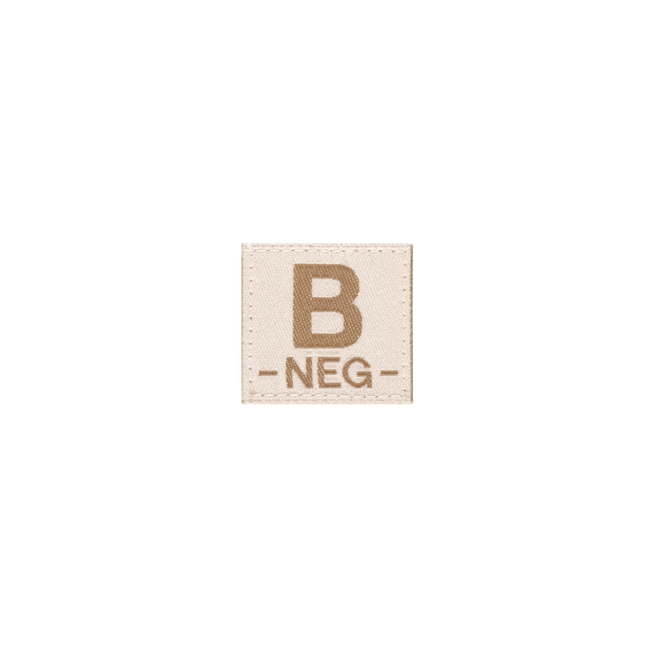 B Neg Bloodgroup Patch Desert - Clawgear