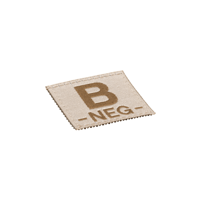 B Neg Blutgruppen Patch Desert - Clawgear