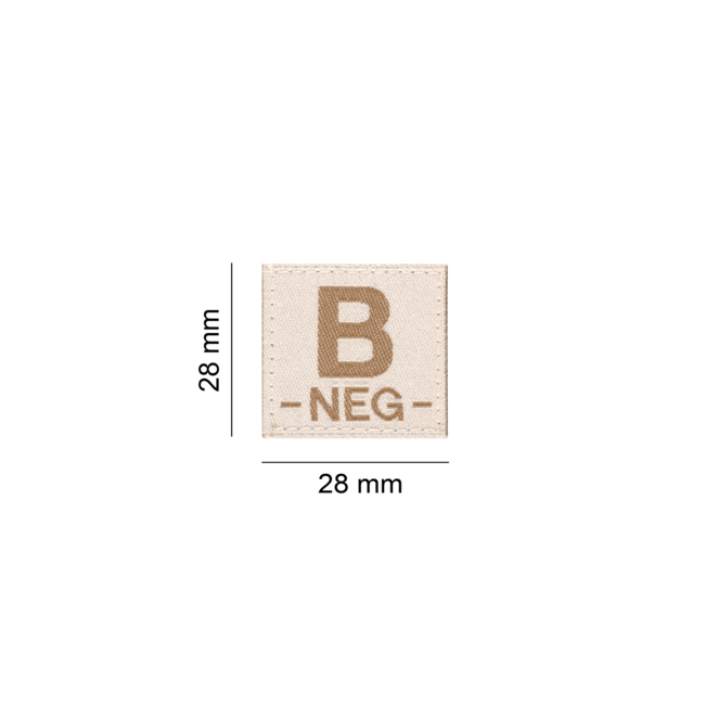 B Neg Bloodgroup Patch Desert - Clawgear