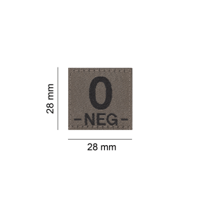 0 Neg Blutgruppen Patch- Clawgear