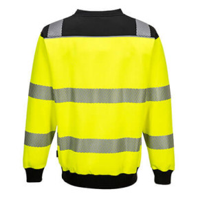 Bluza z okrągłym kołnierzem PW3 wysokiej widoczności Żółta i Czarna - Portwest