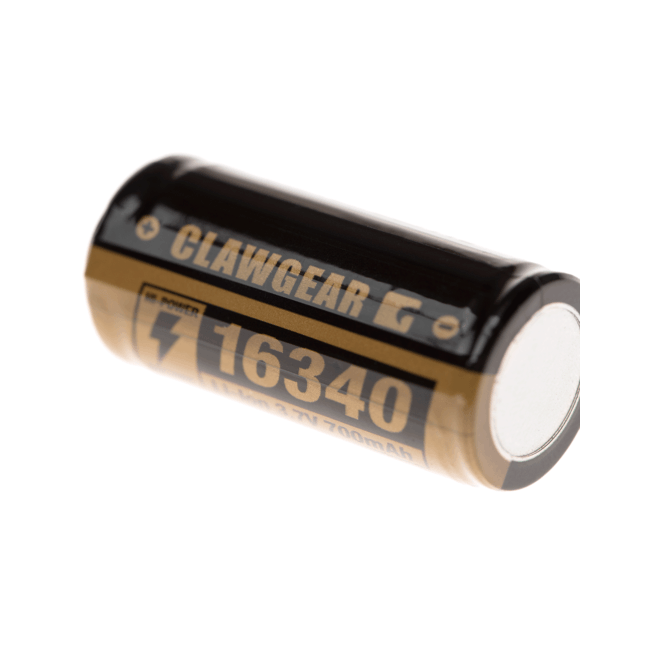 16340 Battery 3.7V 700mAh Black - Clawgear