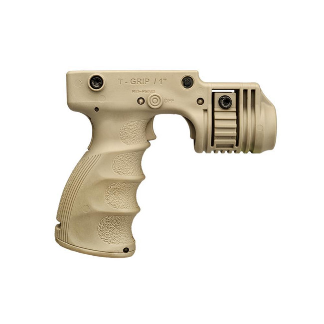 TACTISCHE GREEP TAN MET LAMPHOUDER EN TREKKER VOOR ACTIVERING (ACHTER) - FAB DEFENSE