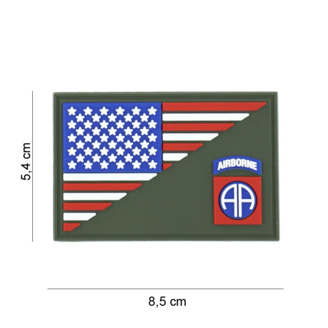 Patch 3D PVC Demi-drapeau 82nd Airborne - 101 Inc