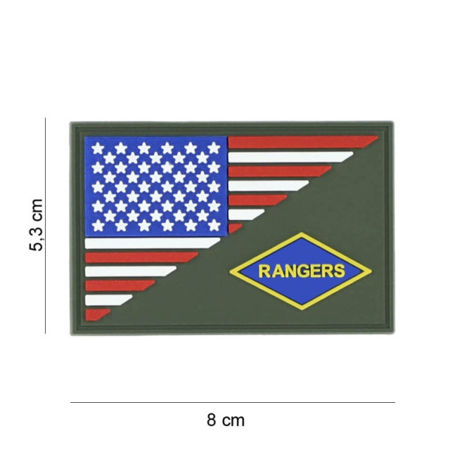 3D PVC Half-flag Rangers Patch from the brand 101 Inc
