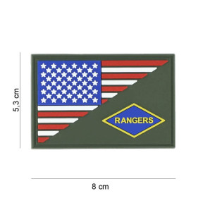 Patch 3D PVC Halve vlag Rangers - 101 Inc