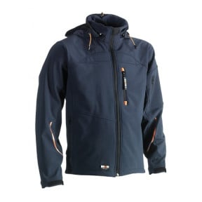 Veste Softshell marine à capuche - HEROCK