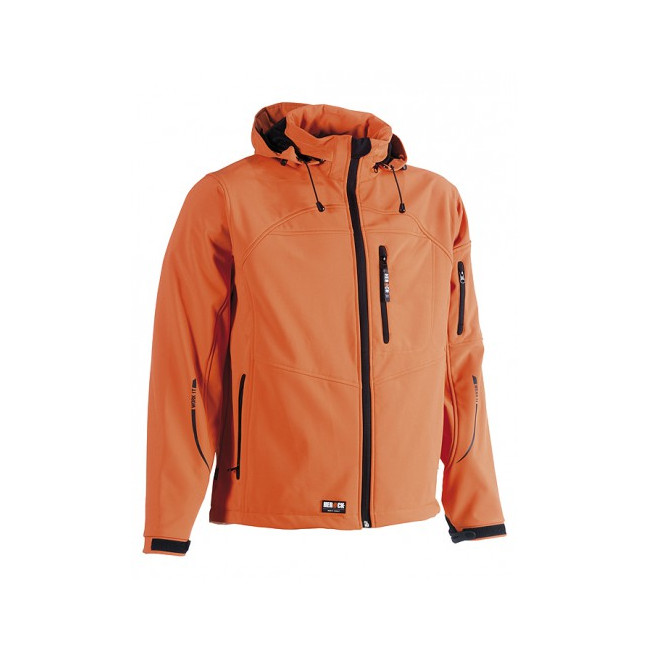 Orange Softshell-Jacke mit Kapuze - HEROCK